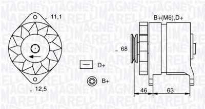MAGNETI MARELLI 063321021010 -  Генератор